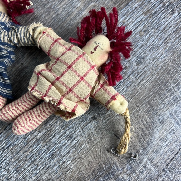 Rag Doll garland country primitive Raggedy Ann homespun - Picture 6 of 11